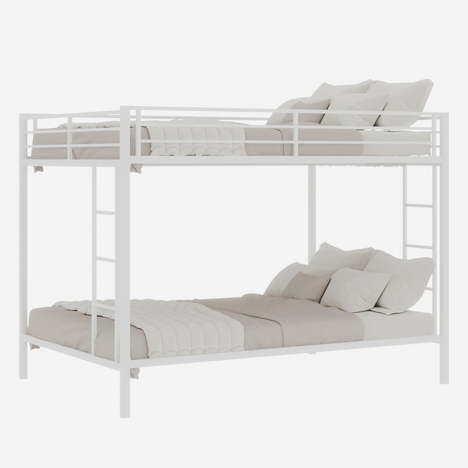 Queen Size Iron Bunk Bed - Space Saving Design for Bedroom