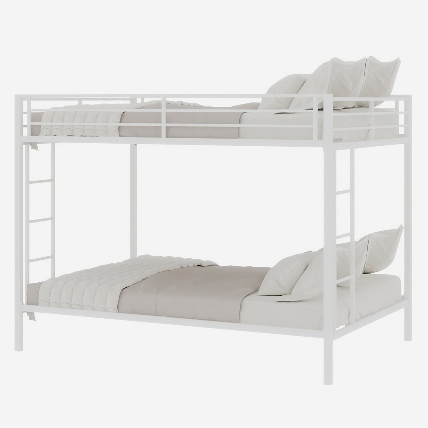 Queen Size Iron Bunk Bed - Space Saving Design for Bedroom