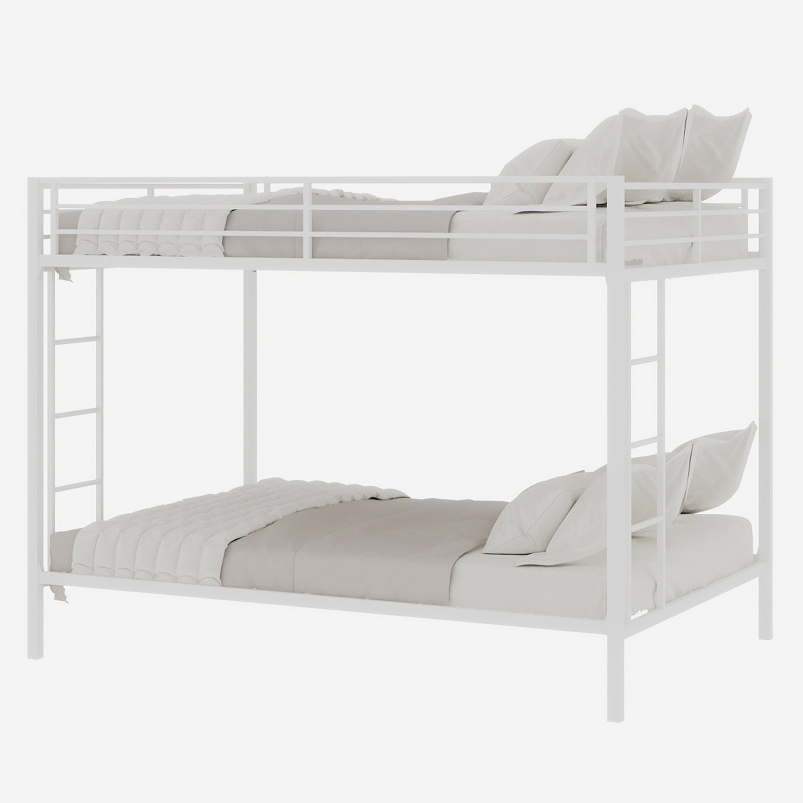 Queen Size Iron Bunk Bed - Space Saving Design for Bedroom