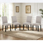 Dining Chairs Only, Wooden Dining Chairs Set of 4, Kitchen Chair with Padded Seat, Upholstered Side Chair for Dining Room, Living Room, Kitchen, Black & Grey