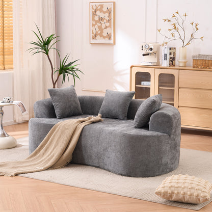 Gray Foam Sofa Bed - 3 Seat Convertible Sofa for Living Room