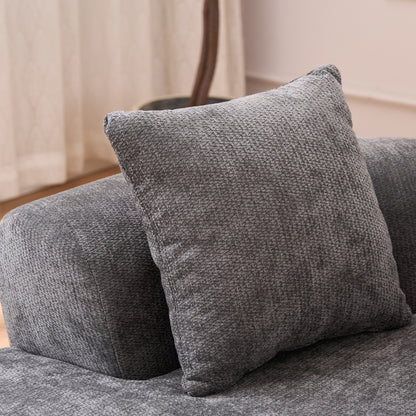 Gray Foam Sofa Bed - 3 Seat Convertible Sofa for Living Room