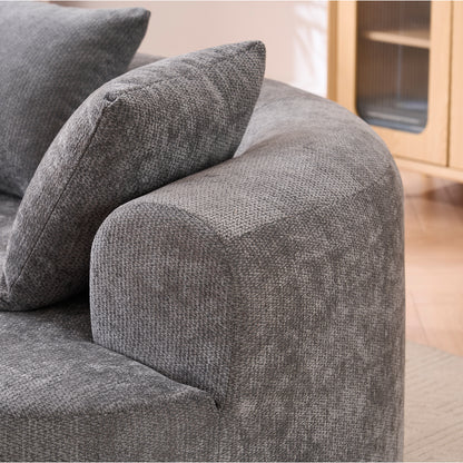 Gray Foam Sofa Bed - 3 Seat Convertible Sofa for Living Room
