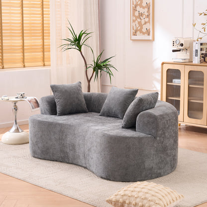 Gray Foam Sofa Bed - 3 Seat Convertible Sofa for Living Room