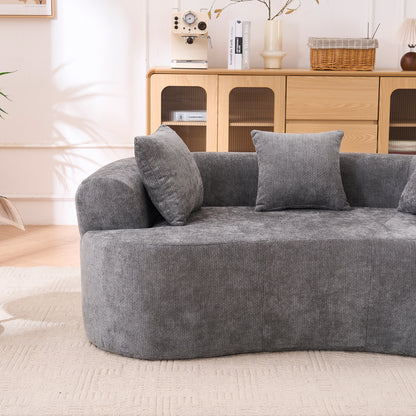 Gray Foam Sofa Bed - 3 Seat Convertible Sofa for Living Room