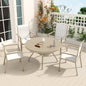 5 Pieces Patio Dining Set, Patio Furniture Set of 4 Patio Stackable Dining Chairs and 40.6" Outdoor Metal Round Table