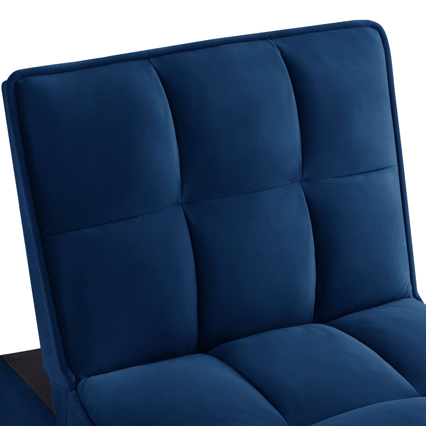 Navy Velvet Sofa Bed - 68.5" Single Pull Out for Living Room
