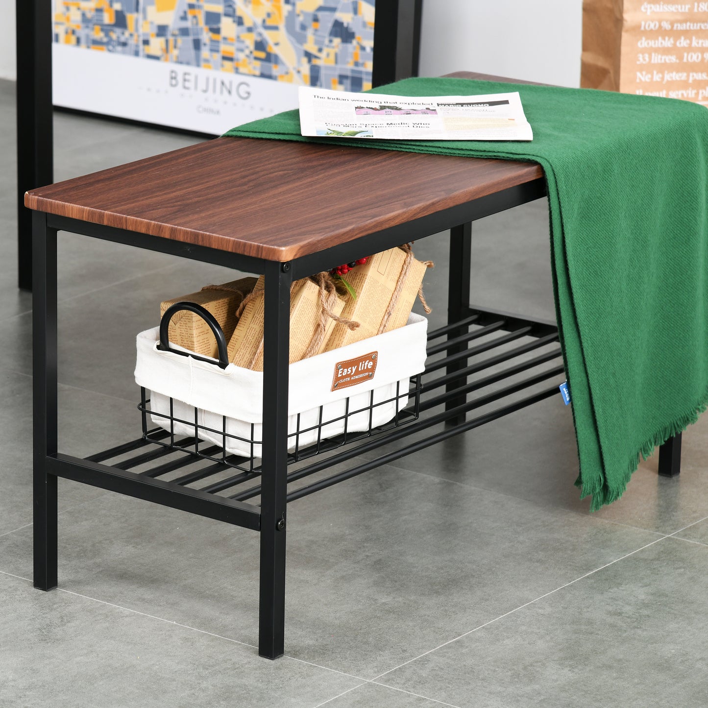 Rustic Brown 4 Piece Dining Table Set with Bench