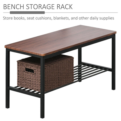 Rustic Brown 4 Piece Dining Table Set with Bench