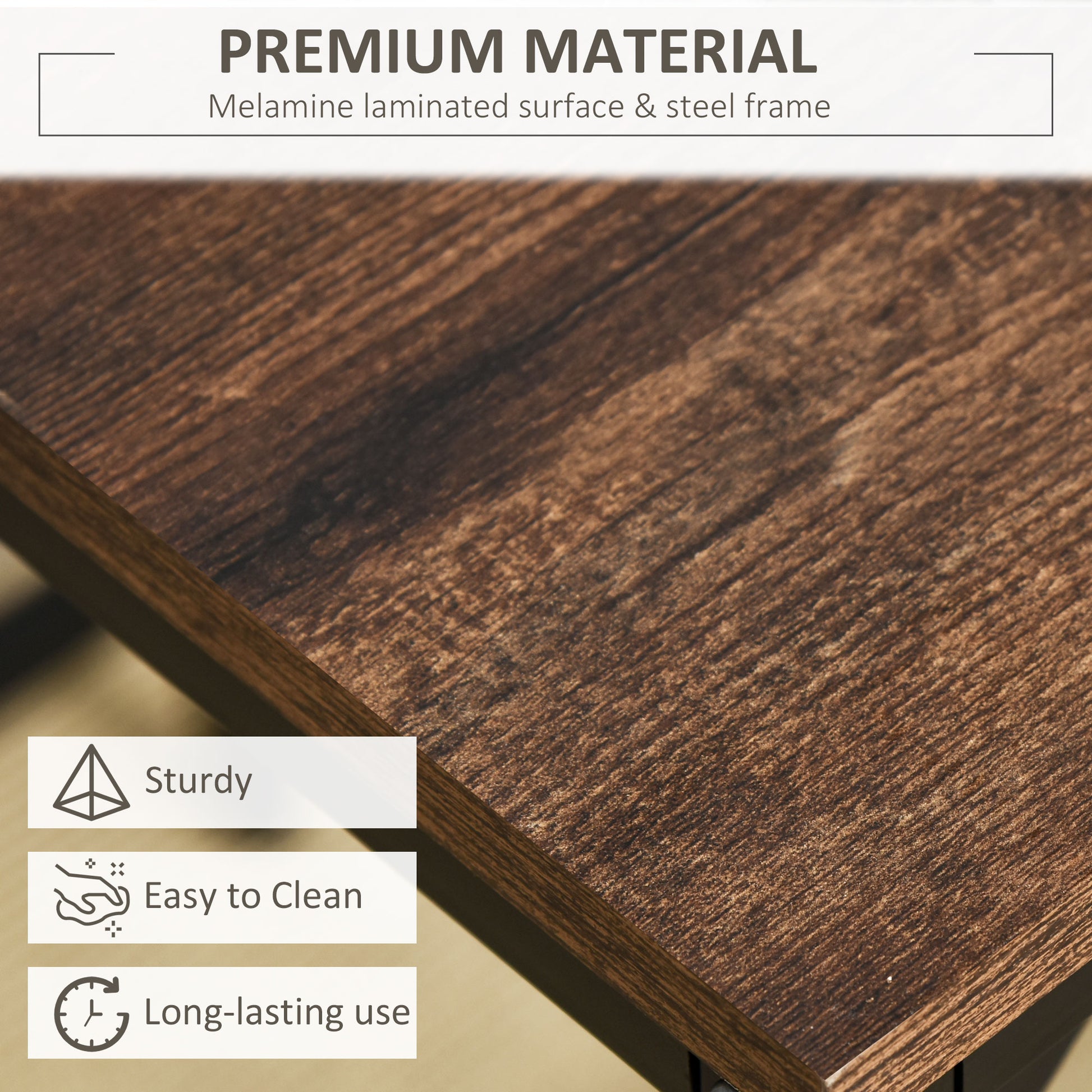 Rustic Brown Bar Table Set - 5 Piece Dining Table with 4 Stools for Dining Room