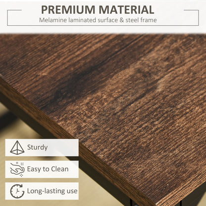 Rustic Brown Bar Table Set - 5 Piece Dining Table with 4 Stools for Dining Room