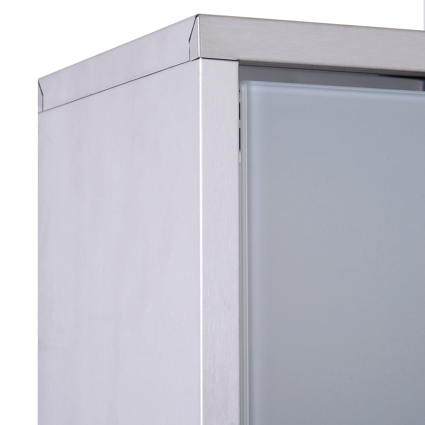 Locking Medicine Cabinet - Stainless Steel Storage, Silver