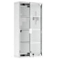 kleankin Wall Mounted Medicine Cabinet, Locking Wall Cabinet with 4 Tier Shelves, Stainless Steel Frame and Glass Door, Lockable with 2 Keys, Silver, 12" x 24"