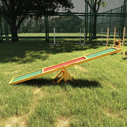 Wooden Dog Agility Seesaw - Natural Wood Platform