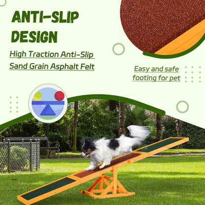 Wooden Dog Agility Seesaw - Natural Wood Platform