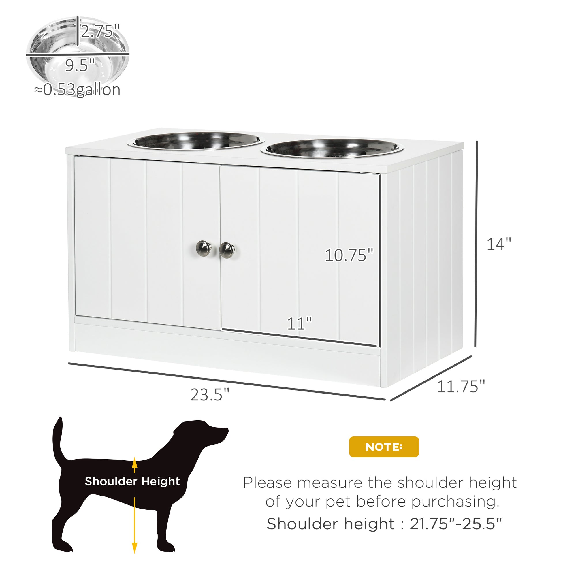 Large White Steel Dog Bed with Storage Cabinet