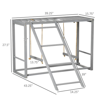 Solid Wood Chicken Coop Accessories with Swings and Perches for Multiple Birds