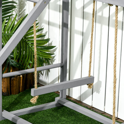 Solid Wood Chicken Coop Accessories with Swings and Perches for Multiple Birds
