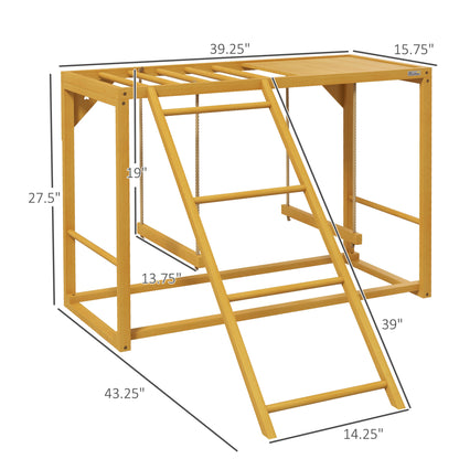 Natural Wood Chicken Coop Toy for Chickens - 3-4 Birds