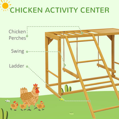Natural Wood Chicken Coop Toy for Chickens - 3-4 Birds