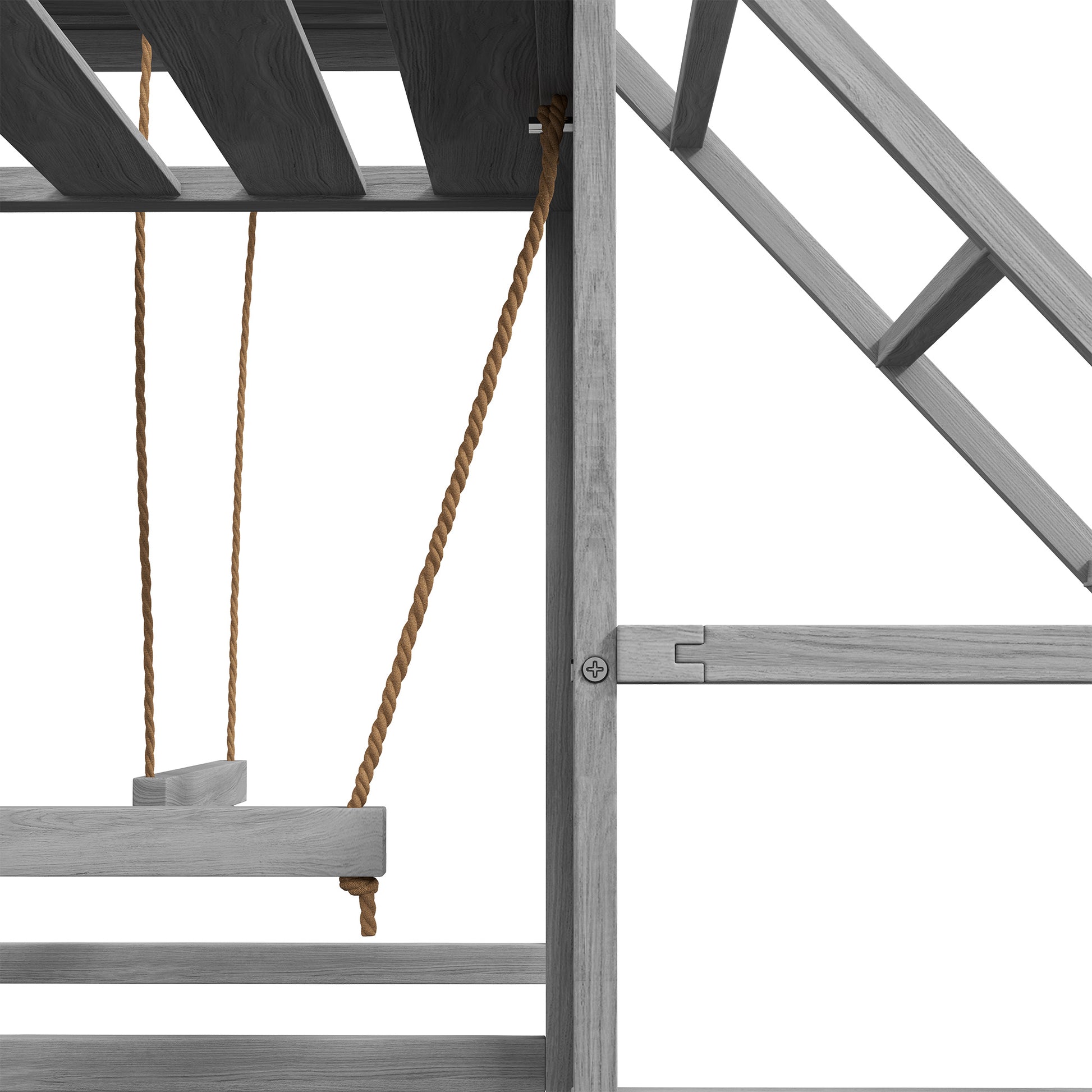 PawHut Chicken Swing Set - Wood Coop Accessories for 10-15 Chickens