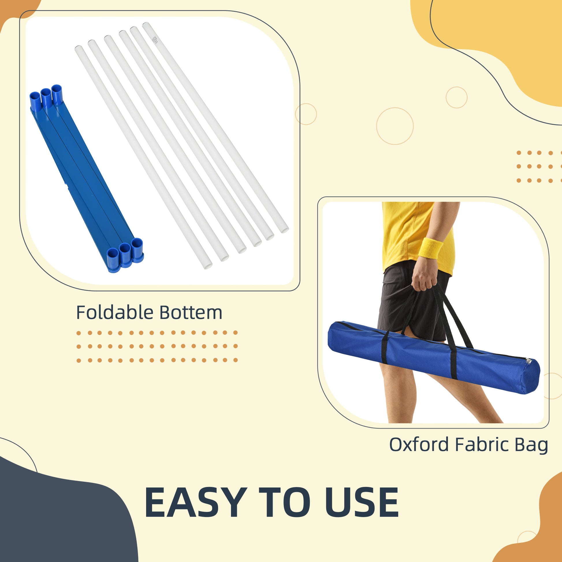 White Plastic Dog Agility Course Set - Adjustable Training Equipment