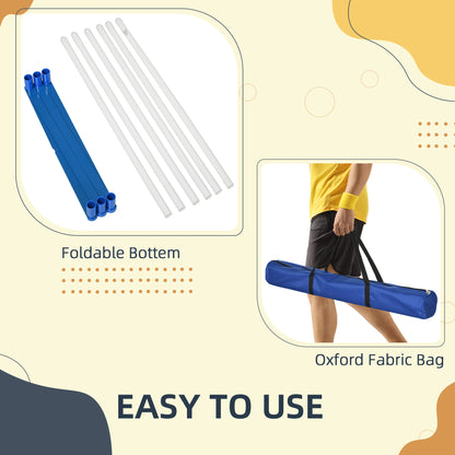 White Plastic Dog Agility Course Set - Adjustable Training Equipment
