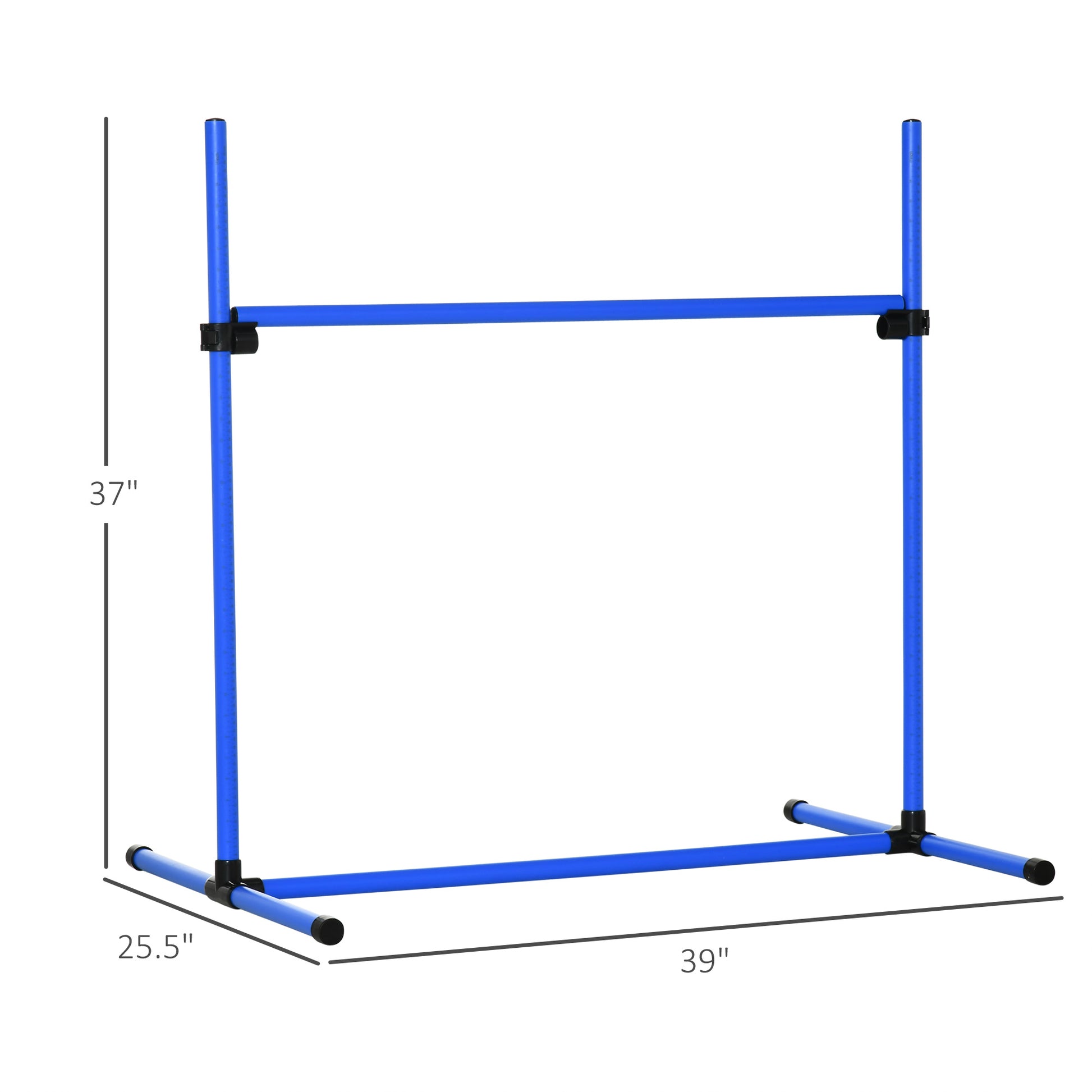 PawHut 4 Piece Dog Agility Training Set - Adjustable Blue Bars