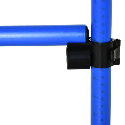 PawHut 4 Piece Dog Agility Training Set - Adjustable Blue Bars