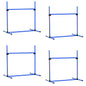 PawHut 4 Piece Dog Agility Training Equipment for Dog Agility Course with Adjustable Height Jump Bars, Included Carry Bag, & Displacing Top Bar, Blue