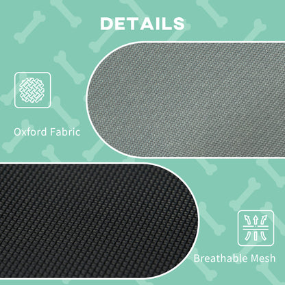 PawHut Elevated Dog Cot - Cool & Portable Gray Pet Bed