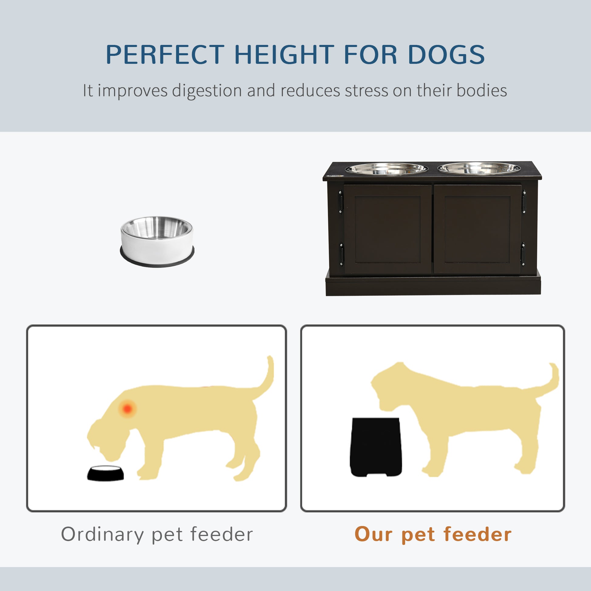 Large Dog Bed with Storage - Brown MDF