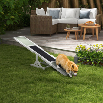 Wooden Dog Agility Seesaw - White - 71" L
