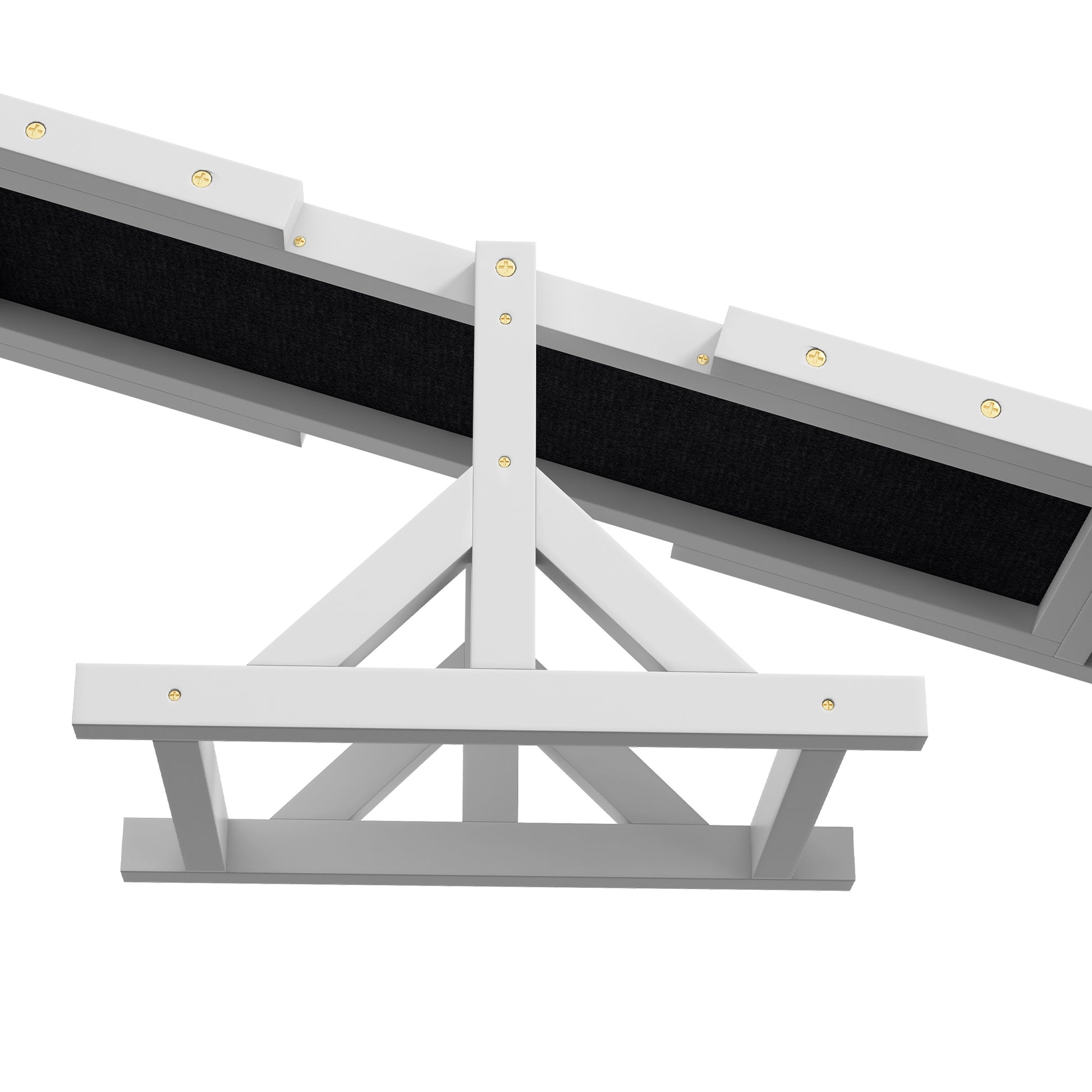 Wooden Dog Agility Seesaw - White - 71" L