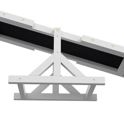 Wooden Dog Agility Seesaw - White - 71" L