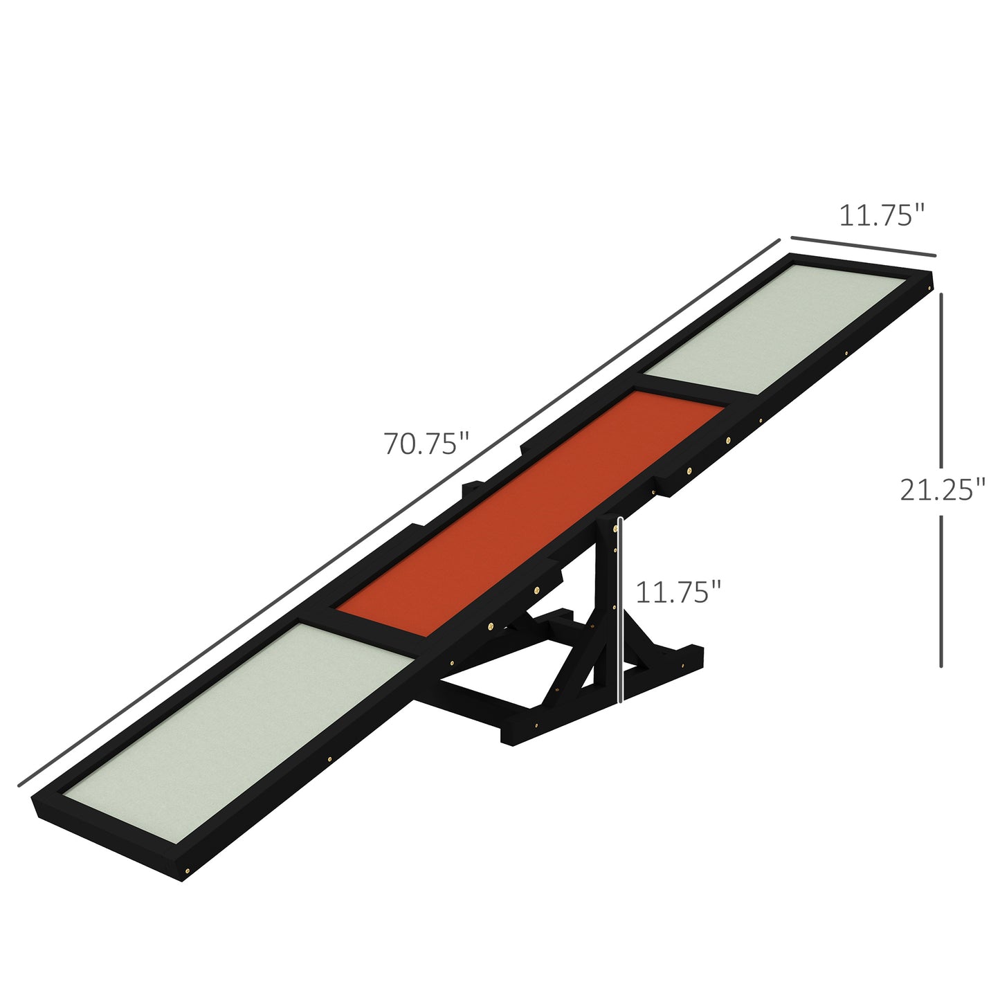 PawHut Wooden Dog Agility Seesaw - Training & Exercise Platform