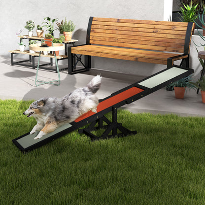 PawHut Wooden Dog Agility Seesaw - Training & Exercise Platform