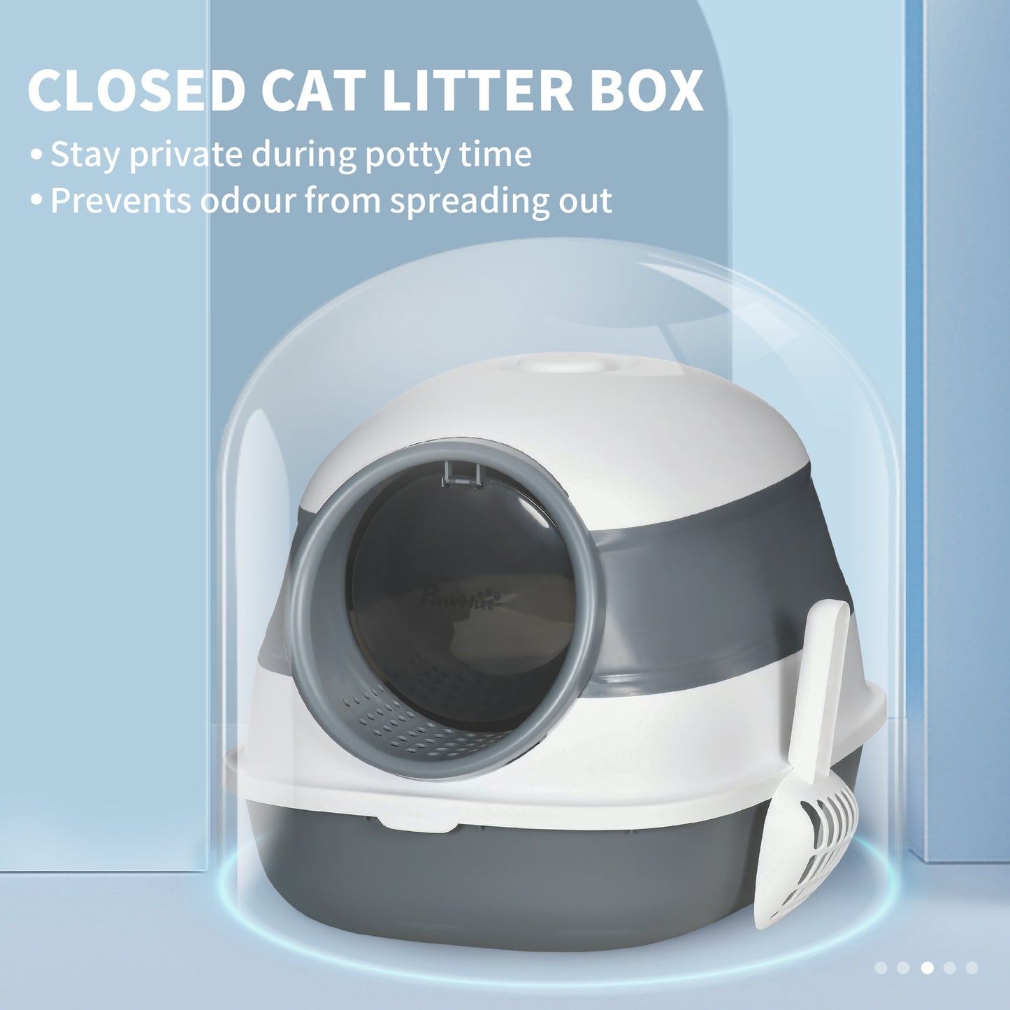 Foldable Cat Litter Box - White ABS Pet Bed