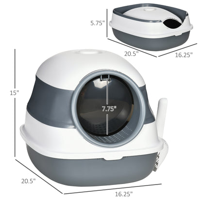 Foldable Cat Litter Box - White ABS Pet Bed