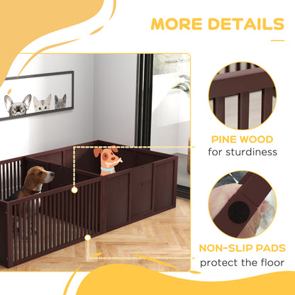 PawHut Whelping Box - Large Coffee MDF Puppy Pen