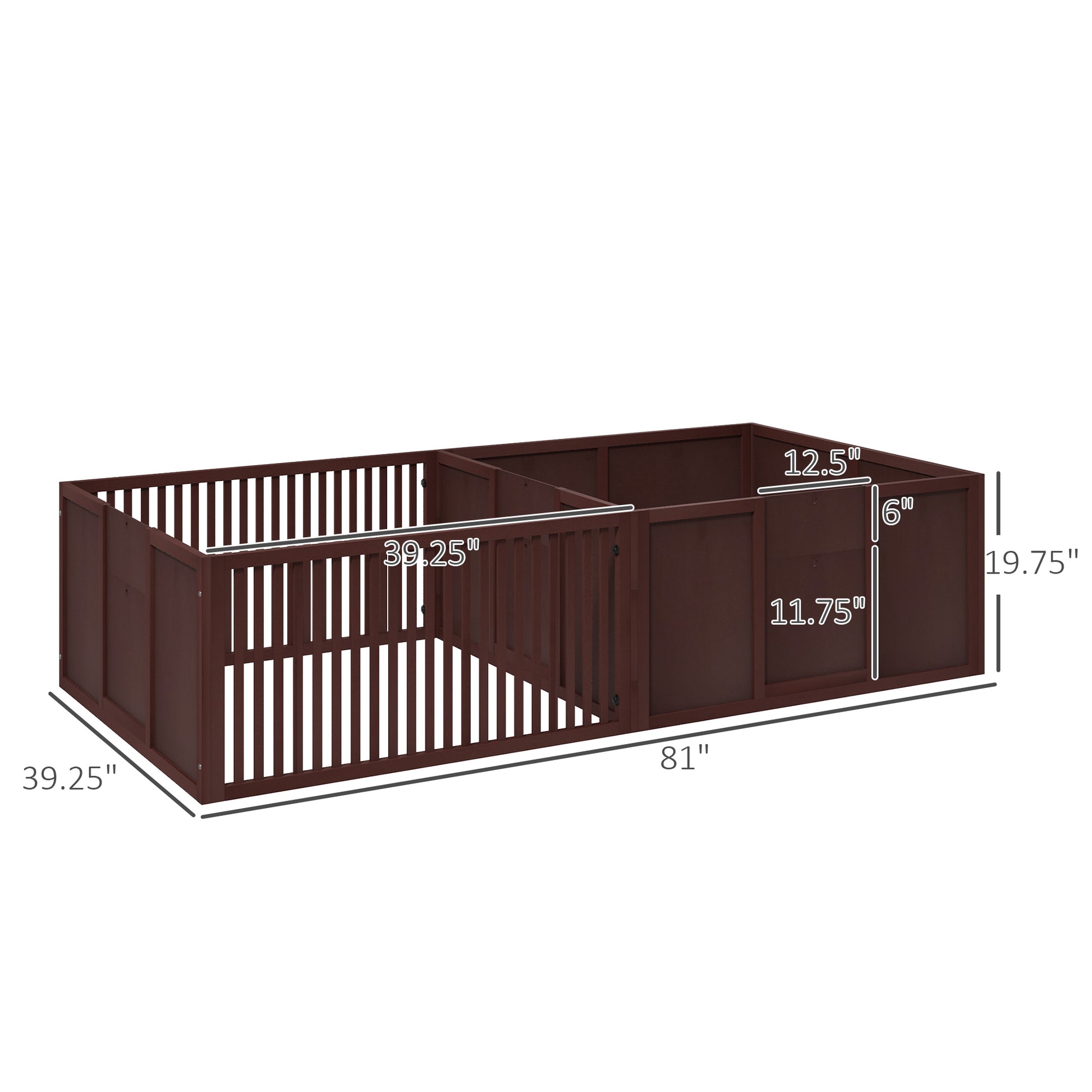 PawHut Whelping Box - Large Coffee MDF Puppy Pen