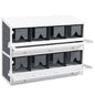 PawHut Nesting Boxes for Chickens, 8 Compartments Wood Roll Out Laying Nest Box with 2 Egg Collection Trays, 4 Perches for 16-32 Hens, Gray