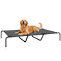 PawHut Elevated Dog Bed Large Breeds Outdoor Dog Bed Breathable Mesh Steel Frame Gray 60"L