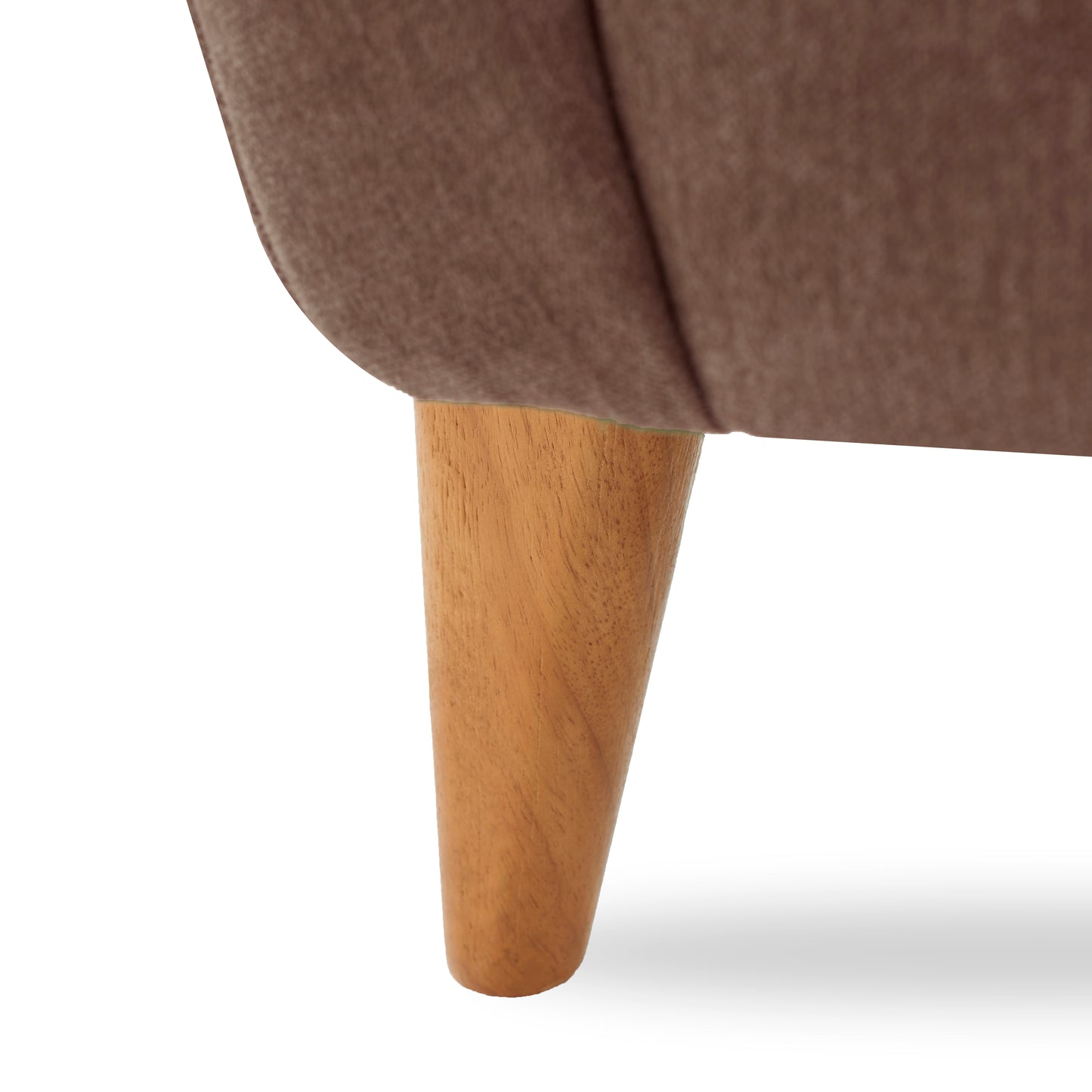 Brown Polyester Upholstered Accent Chair - Living Room Sofa