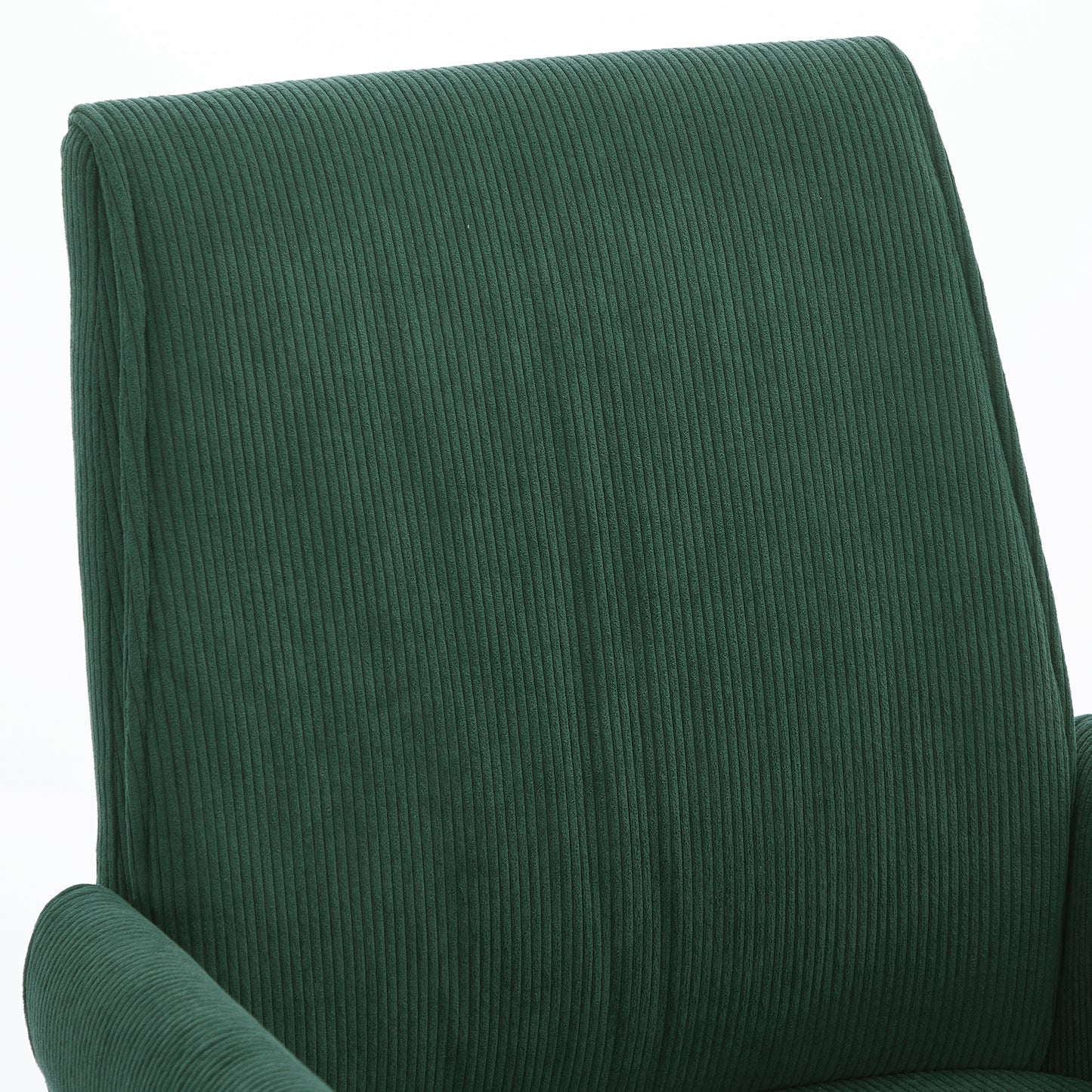 Green Corduroy Ergonomic Office Chair - Mid Back Support