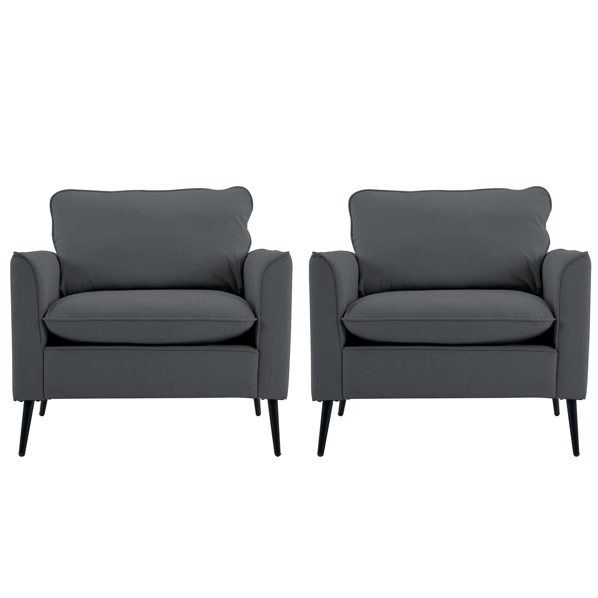 Light Gray Leather Sofa Chair - 2 Seat for Living Room