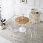 1+4 for 5pcs dining set,1table+4chair, Round Marble-Patterned Pub Table for Home Bar & Kitchen