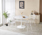 1+4 for 5pcs dining set,1table+4chair, Round Marble-Patterned Pub Table for Home Bar & Kitchen
