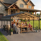20'x20' Galvanized Steel Carport Canopy, Heavy Duty Triangle Reinforced Frame, UV-Proof Waterproof Roof, Large Capacity for Car, SUV, Boat, Tractor