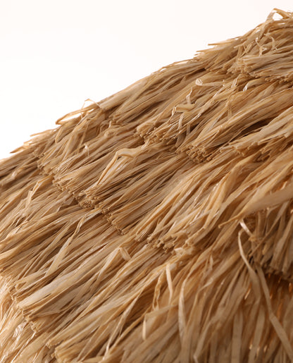 8ft Brown Thatch Tiki Umbrella for Poolside Garden Patio Shade